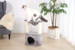 2-Level Medium Cat Condo with Hammock, Gray, 20"