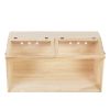 Middle Transparent Wooden Hamster Cage;  Small Animal Habitat Hutch for Large Siberian Hamster; Gerbils; Little Rabbits;  Natural