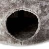 2-Level Medium Cat Condo with Hammock, Gray, 20"