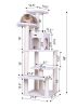 Armarkat 68-in real wood Cat Tree & Condo Scratching Post Tower, Ivory