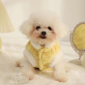 Cat Dog Pet Warm Plush Vest (Option: Rabbit Fur Coat Yellow-XS)