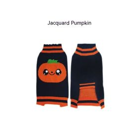 Halloween Dog Sweaters Pet Costume Teddy Warm Leisure Sweater Cosplay Clothes For Dogs Pets Outfits (Option: Black Jacquard-M)