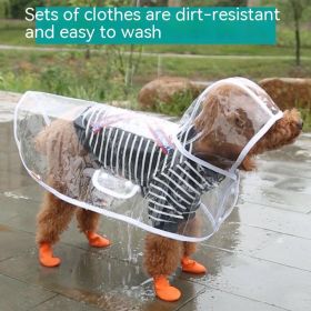 Pet Raincoat Dog Small Dog (Option: White-6XL)