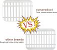 Pet Playpen Foldable Gate for Dogs Heavy Plastic Puppy Exercise Pen with Door Portable Indoor Outdoor Small Pets Fence Puppies Folding Cage 4 Panels M