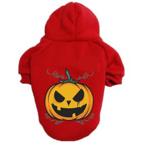 Halloween Pumpkin Dog Pattern Sweater Clothes (Option: Pumpkin Red-3XL)
