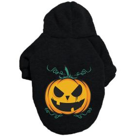 Halloween Pumpkin Dog Pattern Sweater Clothes (Option: Pumpkin Black-4XL)