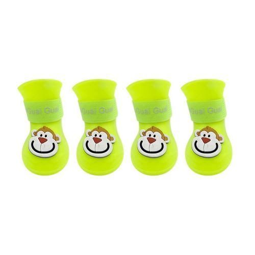 Cartoon Pet Boots Silicone Waterproof Non-slip Soft Bottom Summer Cat Supplies