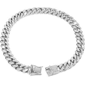 New Diamond Golden Dog Collar (Option: Silver-12inch 30cm)