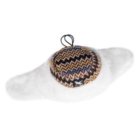 Pet Cold-proof Fleece Hat (Option: Jacquard Blue-XL)
