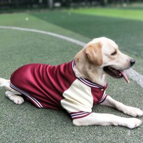 Baseball Uniform Pet Clothing Medium Large Dog Golden Retriever Labrado (Option: Wine Red-4XL)