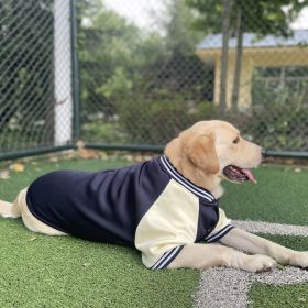 Baseball Uniform Pet Clothing Medium Large Dog Golden Retriever Labrado (Option: Navy Blue-2XL)