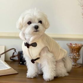 Autumn And Winter Pet Thickened Cotton Coat (Option: Beige-XL)