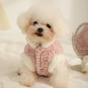Cat Dog Pet Warm Plush Vest (Option: Rabbit Fur Small Coat Pink-XL)